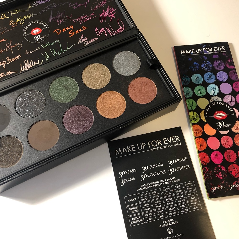 Make Up Forever 30 Years, Artists, Colors Palette